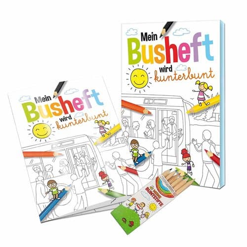 Malbuch / Mal-Set A6 - Bus