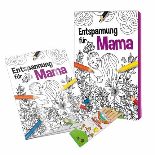 Malbuch / Mal-Set A6 - Entspannung für Mama