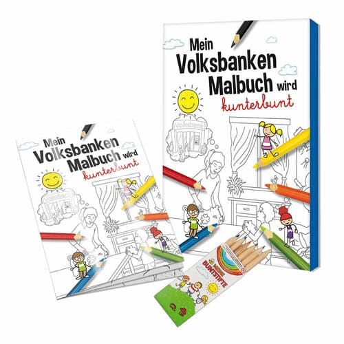 Malbuch / Mal-Set A6 - Volksbanken