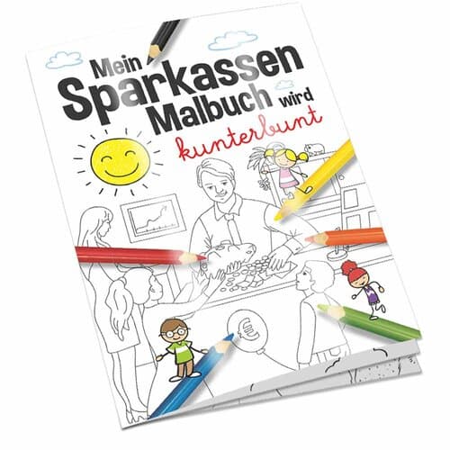 Malbuch / Mal-Set A6 - Sparkassen