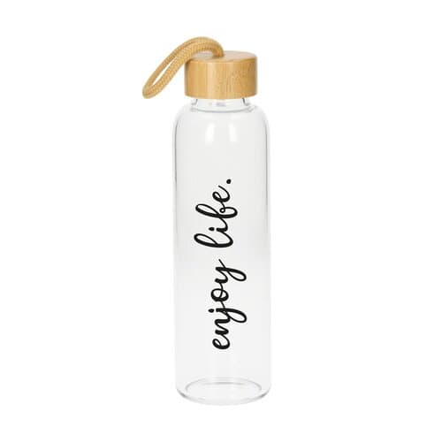 Glasflasche mit Hülle "Bamboo" 0,55 l