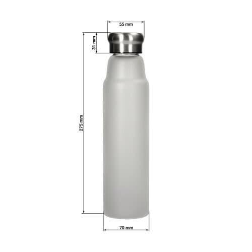 Glasflasche "Life" 700 ml, Frosted