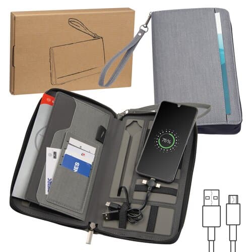 Reisemappe mit Powerbank Almeria