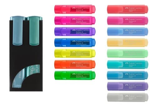Faber-Castell 2er Set Textliner transluzent / Pastell