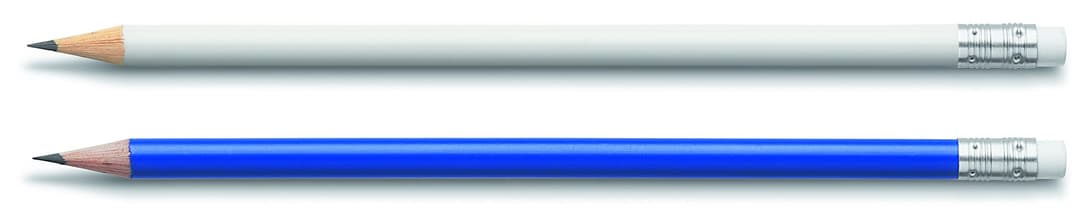 Faber-Castell Bleistifte weiss oder blau mit Radiertip
