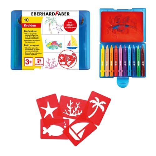 Faber-Castell Badkreide 10er Etui inkl. Schablonen