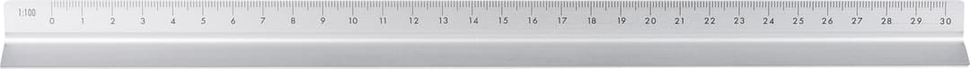Aluminium-Dreiecklineal 30 cm Tavi