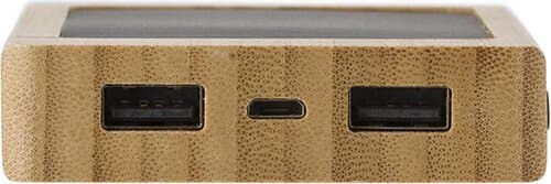 Solar-Powerbank aus Bambus Joan