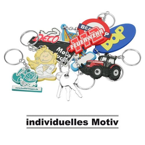 Soft-PVC-Schlüsselanhänger, ø 71-80 mm