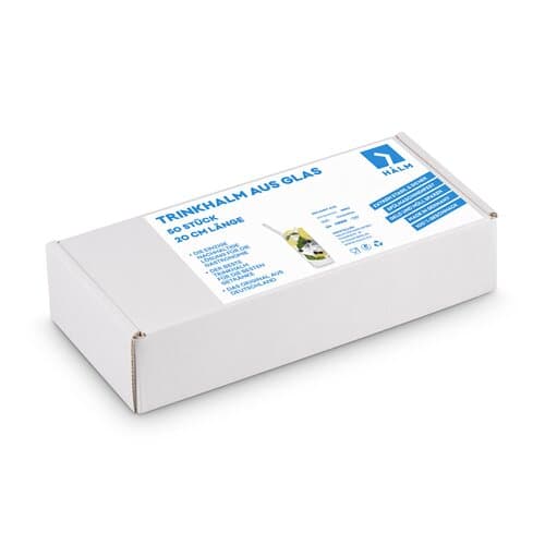 20cm Glastrinkhalme