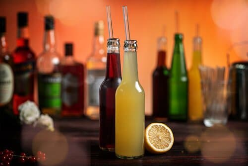 Set mit sechs Glastrinkhalmen, inkl. Reinigungsbürste