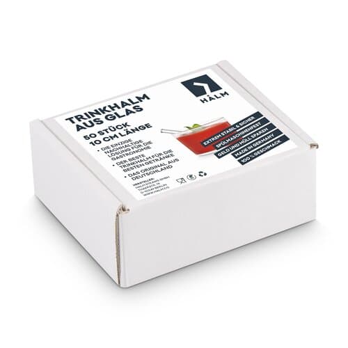 10cm Glastrinkhalme