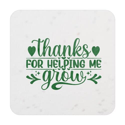 Square Coaster Flower Seed Paper (200 g/m²)