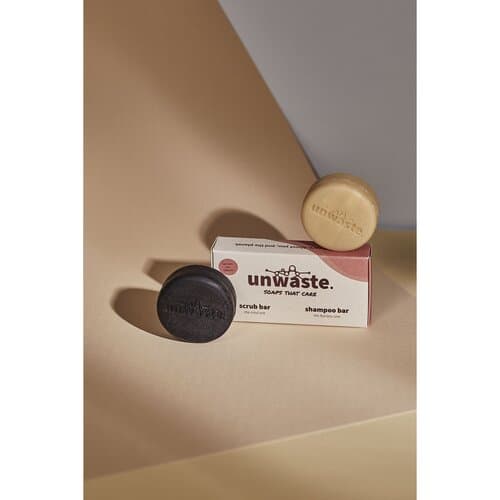 Unwaste Duopack Scrub & Shampoo bar Koffieolie