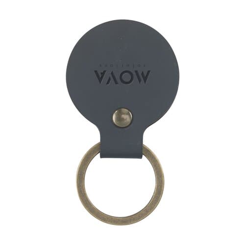 Recycled Leather Keyring Round Schlüsselanhänger