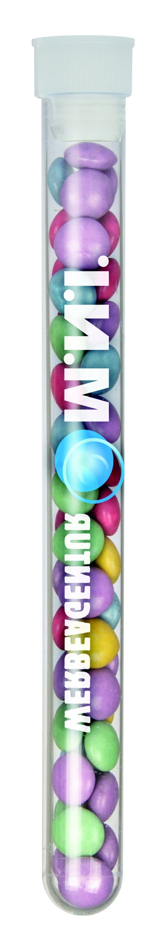 Schoko-Linsen VEGAN im Reagenzglas - Tampondruck