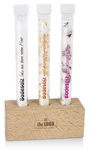 Holz-Aufsteller für 3 Reagenzgläser