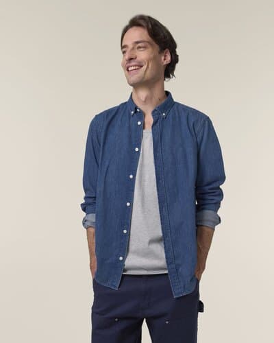 Stanley Stella Herren Jeanshemd Stanley Denim Shirt