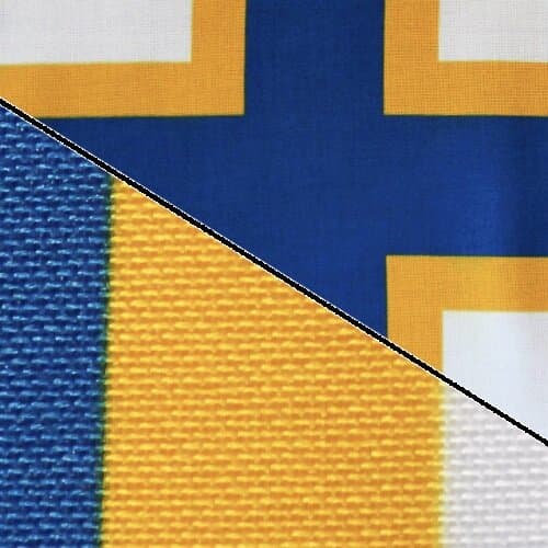 Werbefahne Querformat für Fahnenmasten ohne Querstange mit Karabiner