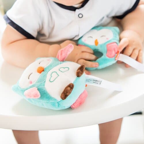 Eule mit Knisterfolie