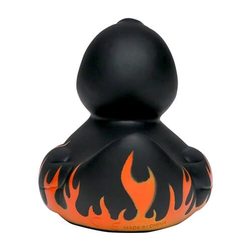 Quietsche-Ente Flammen mit Slogan BBQ-Queen