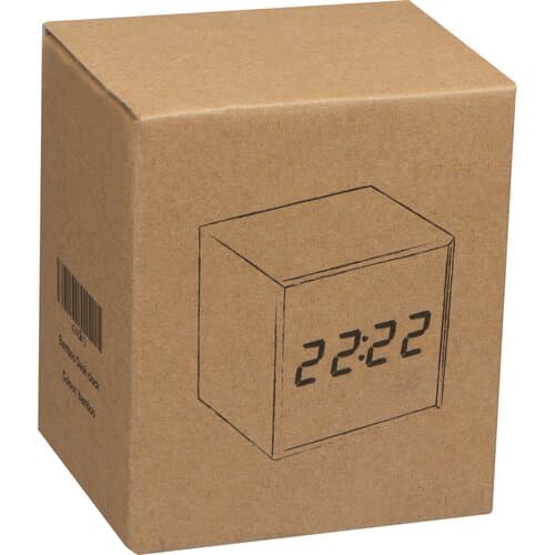 Tischuhr mit schwarzem Display und blauer LED Anzeige EILEEN