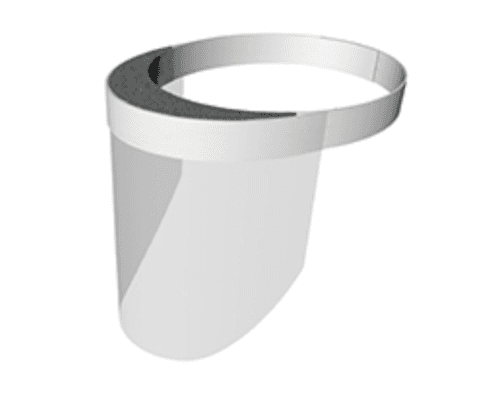 Gesicht-Schild mit gedoppeltem Stirnband mit Schaumstoff als Tröpfchenschutz