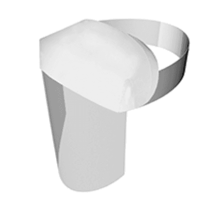 Gesicht-Schild mit gedoppeltem Stirnband mit Haube als Tröpfchenschutz