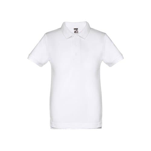 THC ADAM KIDS WH II. Kurzärmeliges Poloshirt für Kinder (unisex). Farbe Weiß