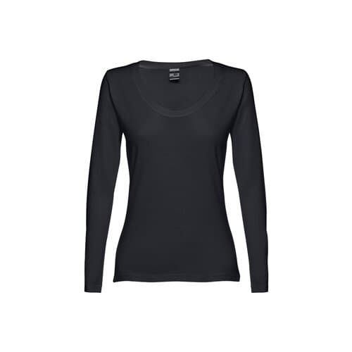 THC BUCHAREST WOMEN. Langärmeliges tailliertes T-Shirt für Frauen aus Baumwolle