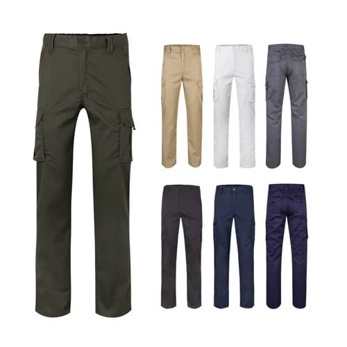 VL PAN. Multitaschen-Stretchhose (290 g/m²) aus Baumwolle (46 %), EME (38 %) und Polyester (16 %)