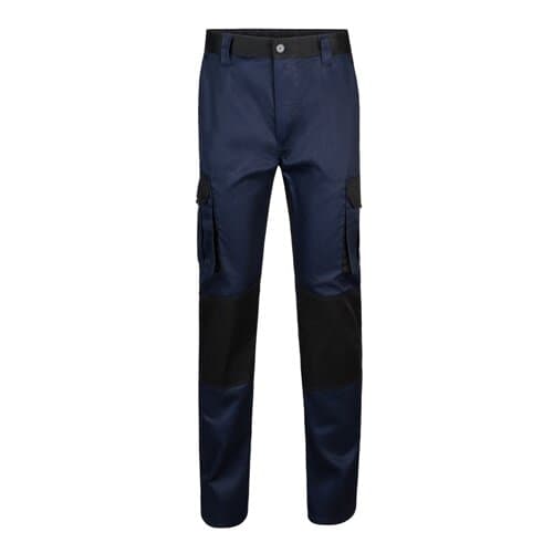 VL NJORD. Zweifarbige Twill-Hose mit mehreren Taschen (240 g/m²), aus Baumwolle (35%) und Polyester (65%)