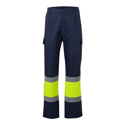 VL ARTEMIS. Zweifarbige Hose aus Twill (190g/m²), Baumwolle (20%) und Polyester (80%)