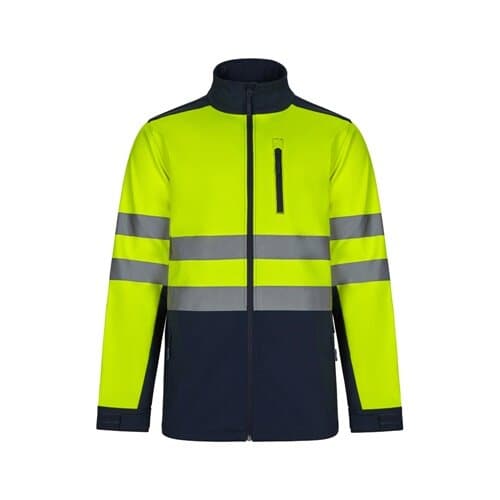 VL HESTIA LARGE. Zweifarbige Softshell-Jacke (280 g/m²), mit Fleece-Futter und TPU-Membran, aus Polyester (96 %) und Elasthan (4 %)