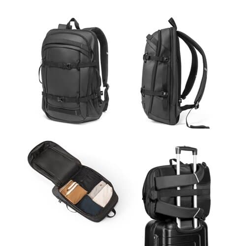 KAMPALA. Laptop-Rucksack aus 900D hochdichtem recyceltem Polyester mit wasserdichter Beschichtung und 210D Futter aus recyceltem Polyester 17'3"