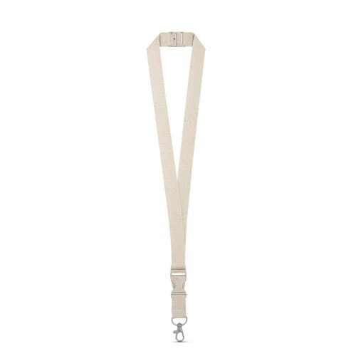BALLINA. Lanyard aus 100% Baumwolle mit Metallkarabiner