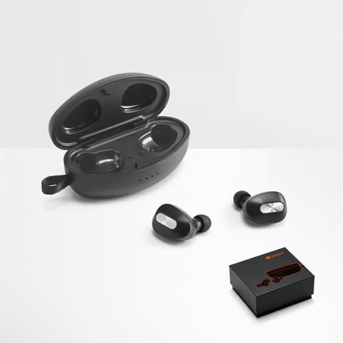 DESCRY. kabellose In-Ear Kopfhörer aus Metall und ABS inkl. Ladegerät