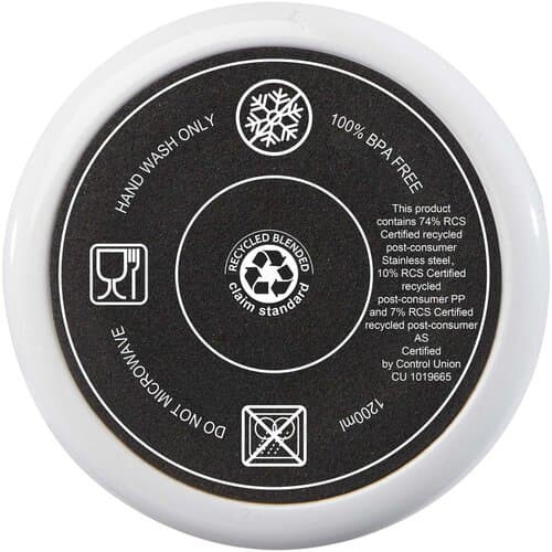 Melbourne 1200 ml RCS-zertifizierter Isolierbecher mit Strohhalm