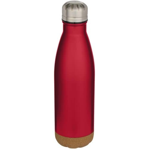 Cove 500 ml doppelwandige, vakuumisolierte Trinkflasche aus Edelstahl mit Korkdetails
