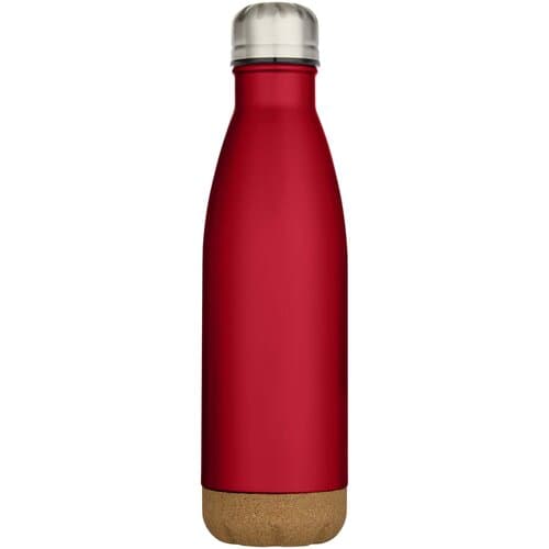 Cove 500 ml doppelwandige, vakuumisolierte Trinkflasche aus Edelstahl mit Korkdetails