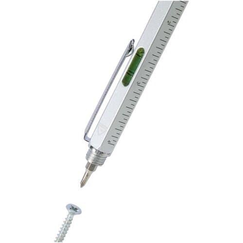 Dora Multifunktionsstift aus recyceltem Aluminium (schwarze Mine)