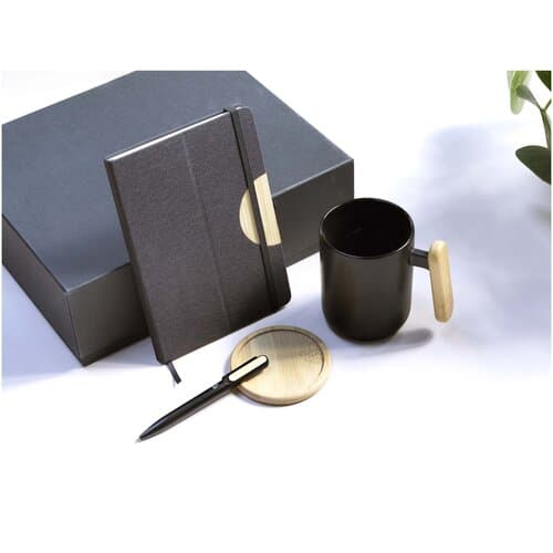 Laura A5 Hardcover Notizbuch und Kugelschreiber Set (schwarze Mine)