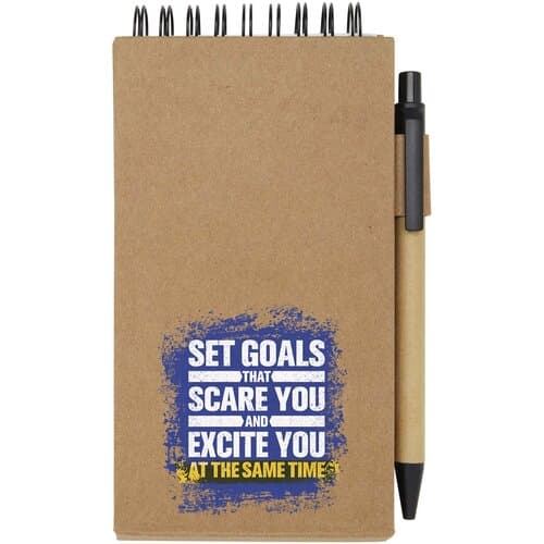 Flipper Haftnotizblock mit Kugelschreiber (schwarze Mine)