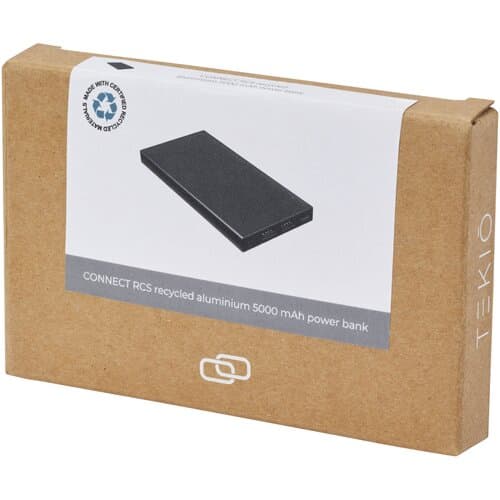 Connect 5000 mAh Powerbank aus recyceltem Aluminium