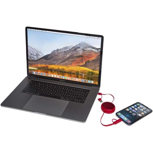 Alasia 100 cm 5-in-1 Kabel aus recyceltem Kunststoff und Aluminium, einziehbar, für Datenübertragung und mit 45W Schnellladung