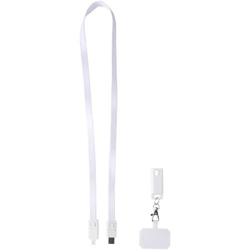 Franz 5 in 1 Lanyard Kabel aus recyceltem Kunststoff für Smartphones mit integrierter Datensynchronisierung und 65 W Schnellladefunktion