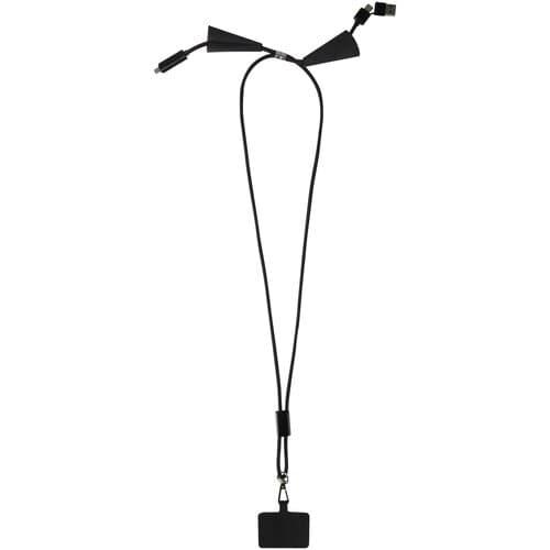 Funi 5 in 1 Lanyard Kabel aus recyceltem Kunststoff für Smartphones mit integrierter Datensynchronisierung und 100 W Schnellladefunktion