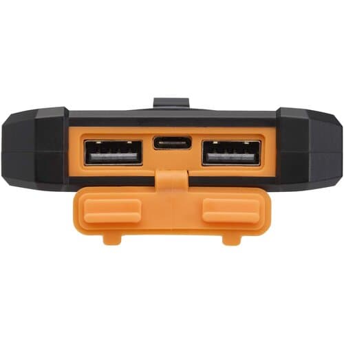 Altair 10 W 5000 mAh robuste Solar Powerbank aus recyceltem Kunststoff mit integrierter Taschenlampe