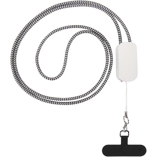 Anser Smartphone Lanyard aus recyceltem Kunststoff mit 27 W 5-in-1 integriertem Kabel
