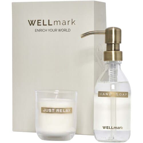 Wellmark Discovery 250 ml Handseifenspender und 150 g Duftkerze im Set